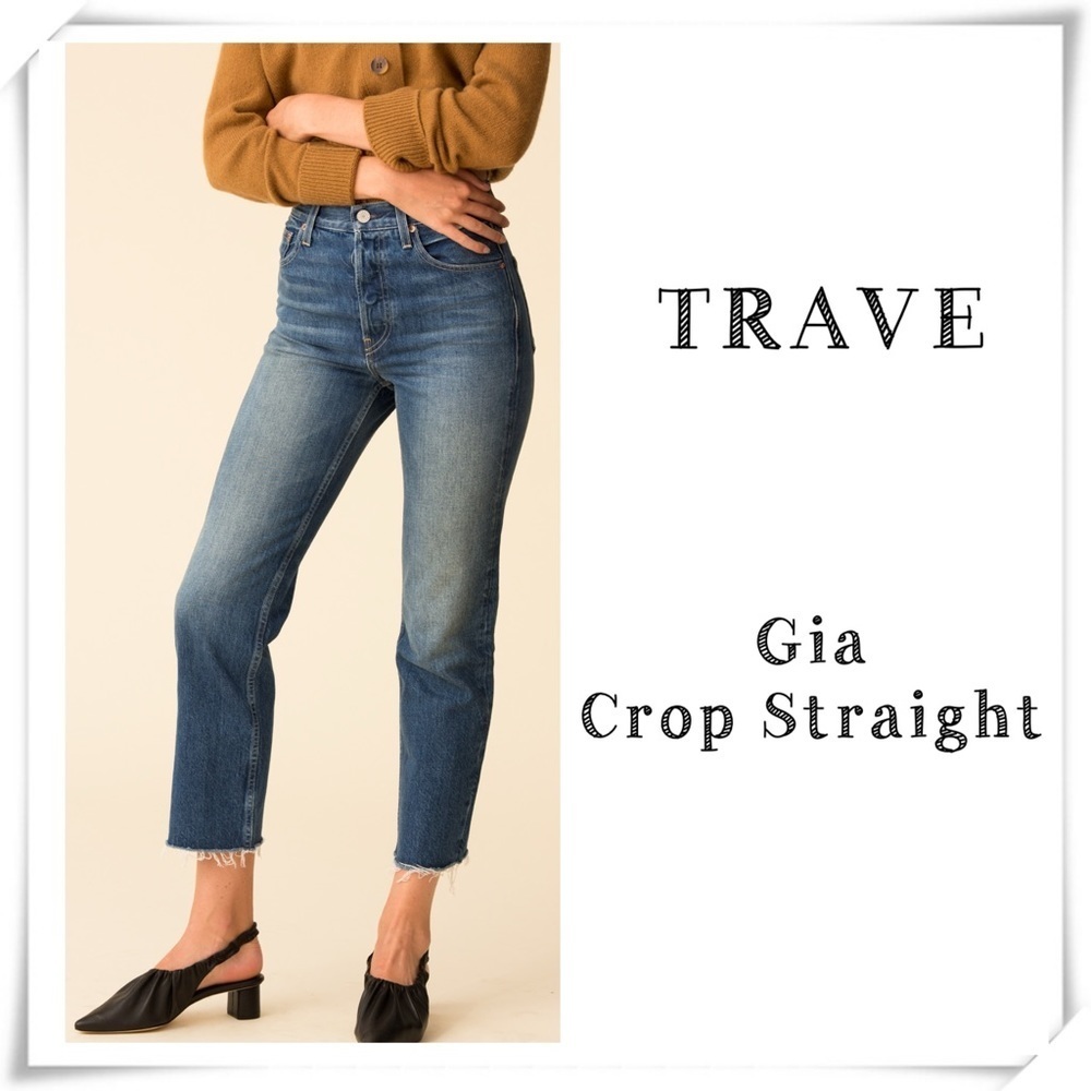 Trave Gia Crop Straight High Rise Jeans in Sweet Emotion Size 26